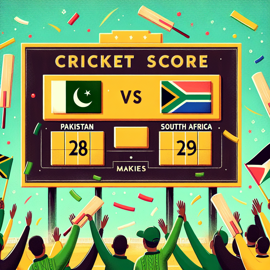 pakistan south africa match score